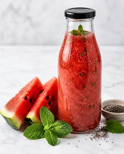 Watermelon Mint And Chia Juice