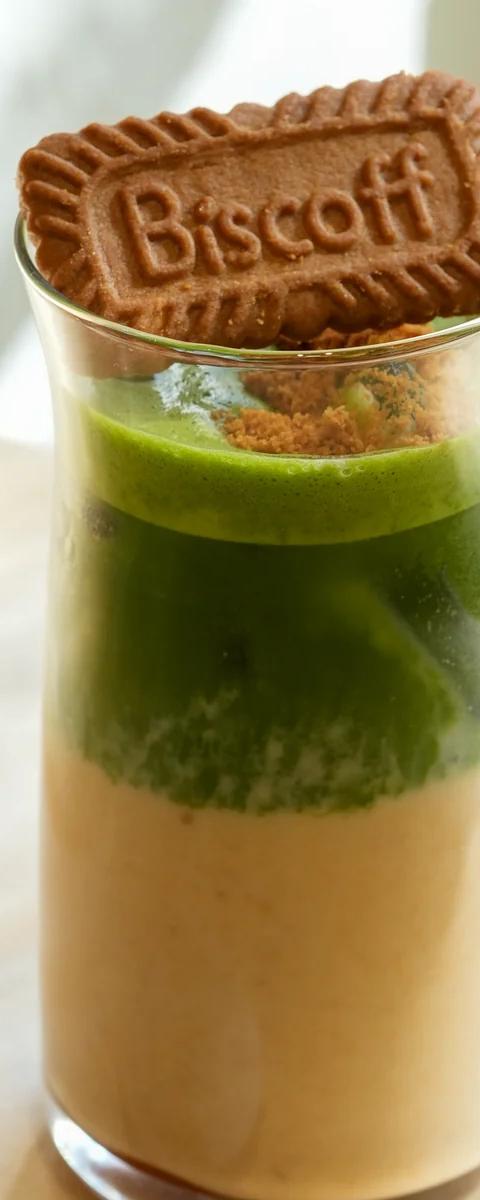 Biscoff Matcha Latte