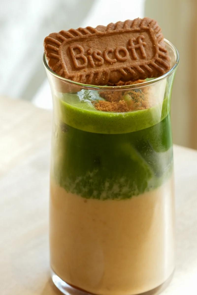 Biscoff Matcha Latte